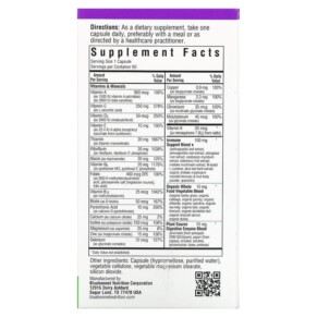 Thành phần vi chất của Bluebonnet Nutrition Immune One Whole Food-Based Multiple 60 Vegetable Capsules 743715001954