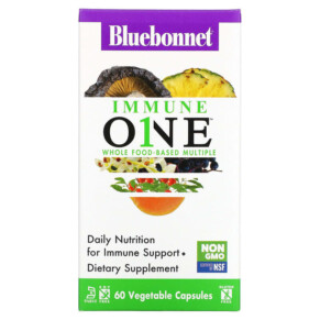 Thực phẩm chức năng Bluebonnet Nutrition Immune One Whole Food-Based Multiple 60 Vegetable Capsules 743715001954