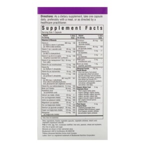Thành phần vi chất của Bluebonnet Nutrition Ladies' ONE Whole Food-Based Multiple 90 Vegetable Capsules 743715001374