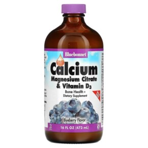 Thực phẩm chức năng Bluebonnet Nutrition Liquid Calcium Magnesium Citrate & Vitamin D3 Blueberry 16 fl oz (473 ml) 743715006867