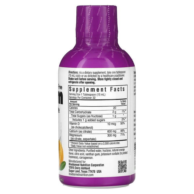 Bluebonnet Nutrition Liquid Calcium Magnesium Citrate & Vitamin D3 Orange 16 fl oz (473 ml) 2 Thành phần vi chất của Bluebonnet Nutrition Liquid Calcium Magnesium Citrate & Vitamin D3 Orange 16 fl oz (473 ml) 743715006904