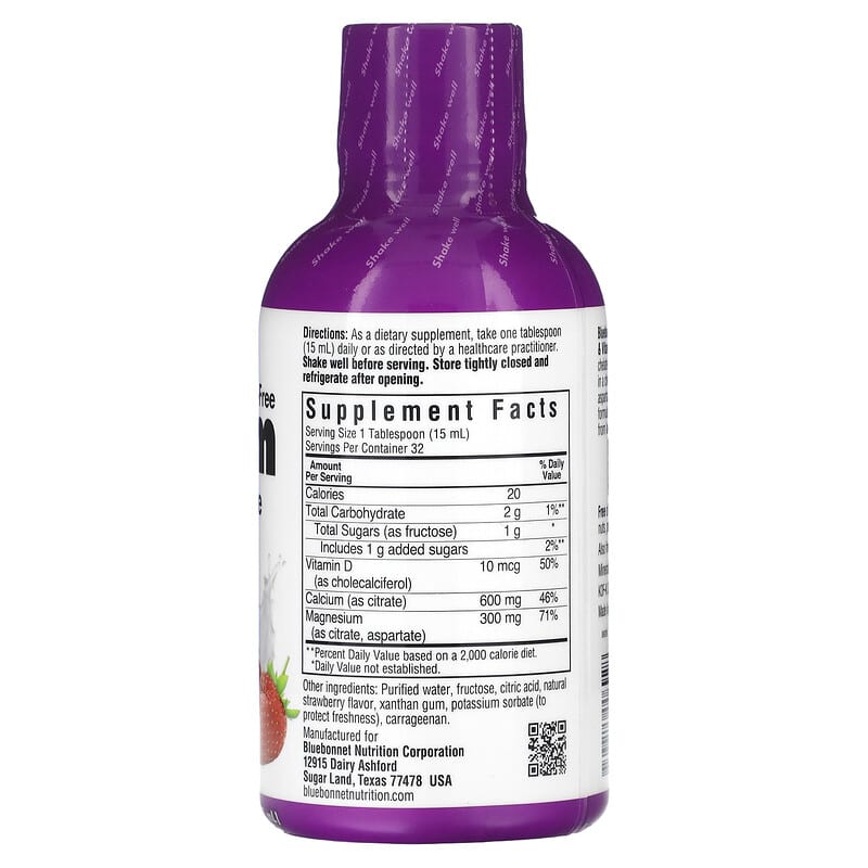 Bluebonnet Nutrition Liquid Calcium Magnesium Citrate & Vitamin D3 Strawberry 16 fl oz (473 ml) 2 Thành phần vi chất của Bluebonnet Nutrition Liquid Calcium Magnesium Citrate & Vitamin D3 Strawberry 16 fl oz (473 ml) 743715006928