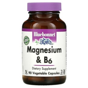 Thực phẩm chức năng Bluebonnet Nutrition Magnesium & B6 90 Vegetable Capsules 743715007352