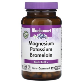 Thực phẩm chức năng Bluebonnet Nutrition Magnesium Potassium Bromelain 120 Vegetable Capsules 743715007338