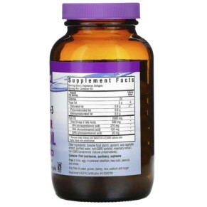 Thành phần vi chất của Bluebonnet Nutrition Omega-3 Kosher Fish Oil 120 Vegetarian Softgels 743715009790