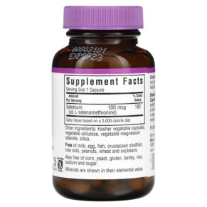 Thành phần vi chất của Bluebonnet Nutrition Selenium 100 mcg 90 Vegetable Capsules 743715007390