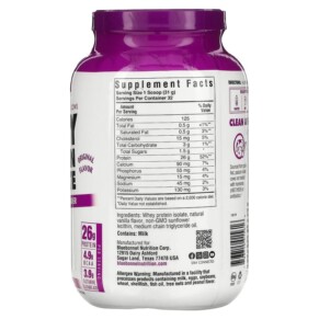 Thành phần vi chất của Bluebonnet Nutrition Whey Protein Isolate Original 2.2 lbs (992 g) 743715015616