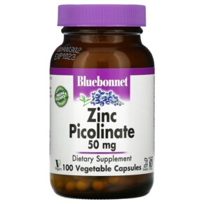 Thực phẩm chức năng Bluebonnet Nutrition Zinc Picolinate 50 mg 100 Vegetable Capsules 743715007406