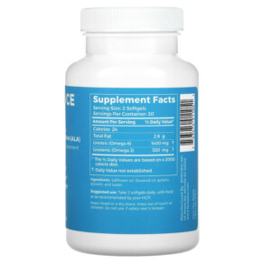 Thành phần vi chất của BodyBio Balance Oil Linoleic Acid (LA) & Linolenic Acid Blend (ALA) 60 Non-GMO Softgels 743474911051