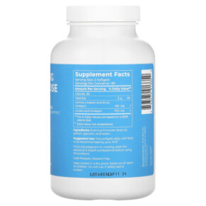 Thành phần vi chất của BodyBio Evening Primrose Oil 180 Non-GMO Softgels 743474913352