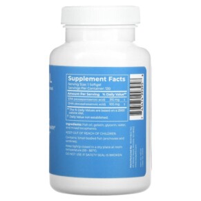 Thành phần vi chất của BodyBio Fish Oil 120 Non-GMO Softgels 743474993958