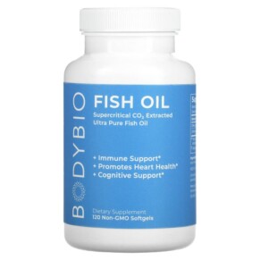 Thực phẩm chức năng BodyBio Fish Oil 120 Non-GMO Softgels 743474993958