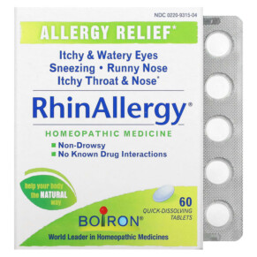 Thực phẩm chức năng Boiron RhinAllergy Allergy Relief 60 Quick-Dissolving Tablets 306969315040