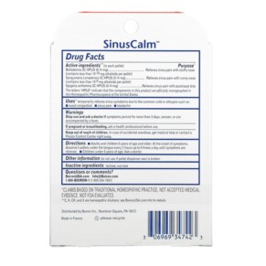 Thành phần vi chất của Boiron SinusCalm Sinus Relief 2 Tubes Approx. 80 Quick-Dissolving Pallets Per Tube 306969347423