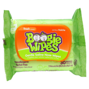 Thực phẩm chức năng Boogie Wipes Gentle Saline Nose Wipes Fresh Scent 30 Wipes 897752002013
