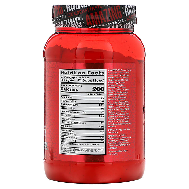 BSN Syntha-6 Cold Stone Creamery Berry Berry Berry Good 2.59 lb (1.17 kg) 2 Thành phần vi chất của BSN Syntha-6 Cold Stone Creamery Berry Berry Berry Good 2.59 lb (1.17 kg) 834266009725