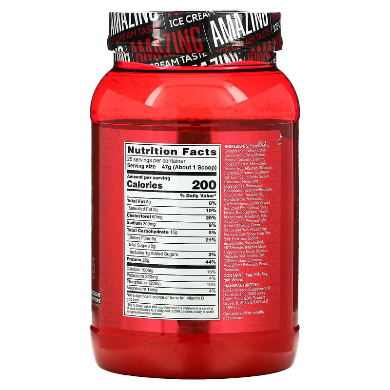 BSN Syntha-6 Cold Stone Creamery Cookie Doughn't You Want Some 2.59 lb (1.17 kg) 2 Thành phần vi chất của BSN Syntha-6 Cold Stone Creamery Cookie Doughn't You Want Some 2.59 lb (1.17 kg) 834266009923