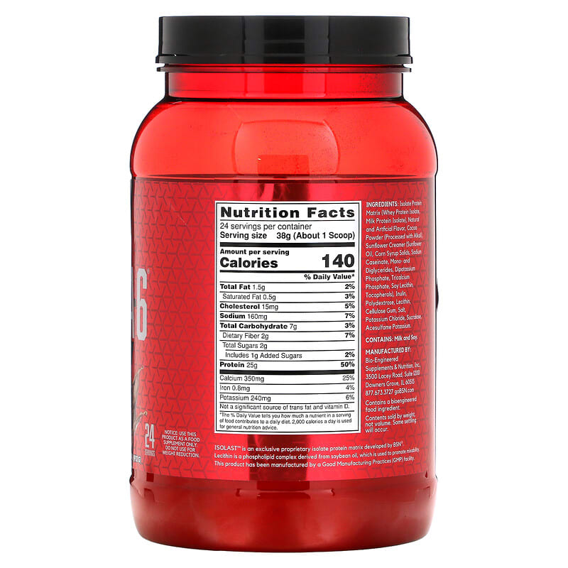 BSN Syntha-6 Isolate Protein Powder Drink Mix Chocolate Milkshake 2.01 lb (912 g) 2 Thành phần vi chất của BSN Syntha-6 Isolate Protein Powder Drink Mix Chocolate Milkshake 2.01 lb (912 g) 834266066209