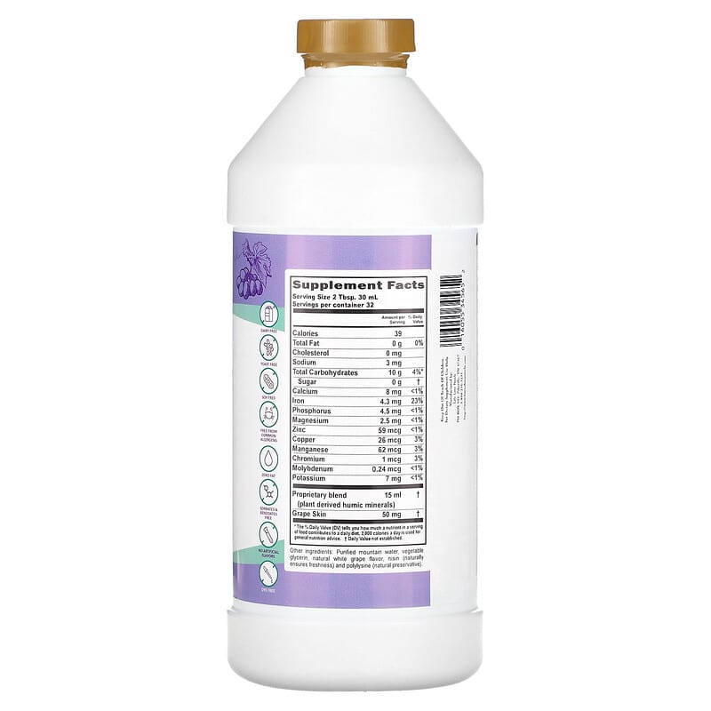 Buried Treasure Liquid Nutrients Colloidal Minerals Grape 32 fl oz (946 ml) 2 Thành phần vi chất của Buried Treasure Liquid Nutrients Colloidal Minerals Grape 32 fl oz (946 ml) 016055345652