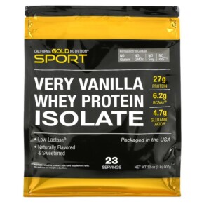 Thực phẩm chức năng California Gold Nutrition 100% Whey Protein Isolate Very Vanilla Flavor 2 lbs (907 g) 898220012046