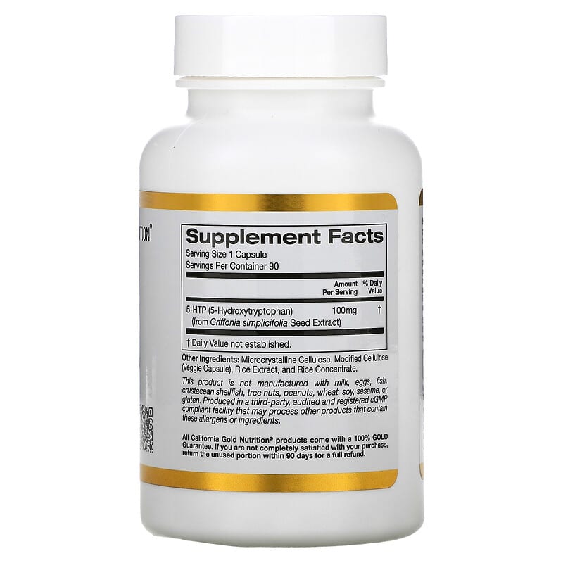California Gold Nutrition 5-HTP Mood Support Griffonia Simplicifolia Extract from Switzerland 100 mg 90 Veggie Capsules 2 Thành phần vi chất của California Gold Nutrition 5-HTP Mood Support Griffonia Simplicifolia Extract from Switzerland 100 mg 90 Veggie Capsules 898220011735