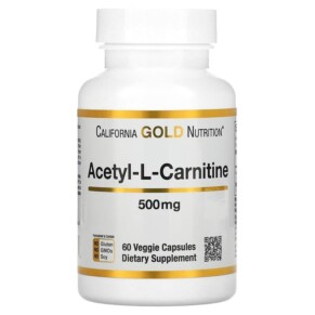 Thực phẩm chức năng California Gold Nutrition Acetyl-L-Carnitine 500 mg 60 Veggie Capsules 898220011254