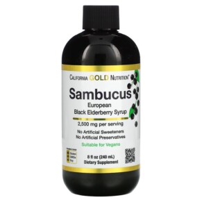 Thực phẩm chức năng California Gold Nutrition Adult Sambucus Elderberry 8 fl oz (240 ml) 898220013708