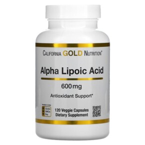 Thực phẩm chức năng California Gold Nutrition Alpha Lipoic Acid 600 mg 120 Veggie Capsules 898220013647