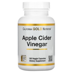 Thực phẩm chức năng California Gold Nutrition Apple Cider Vinegar 180 Veggie Capsules 898220019069