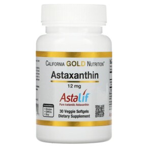 Thực phẩm chức năng California Gold Nutrition Astaxanthin Astalif Pure Icelandic 12 mg 30 Veggie Softgels 898220011032