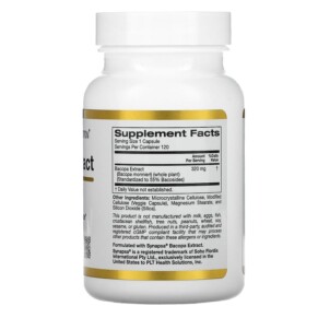 Thành phần vi chất của California Gold Nutrition Bacopa Extract 320 mg 120 Veggie Capsules 898220020638