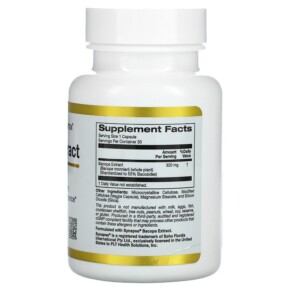 Thành phần vi chất của California Gold Nutrition Bacopa Extract 320 mg 30 Veggie Capsules 898220020621