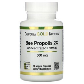 Thực phẩm chức năng California Gold Nutrition Bee Propolis 2X Concentrated Extract 500 mg 90 Veggie Caps 898220009459