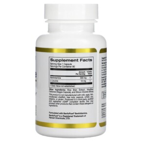 Thành phần vi chất của California Gold Nutrition Benfotiamine 300 mg 90 Veggie Capsules 898220020232