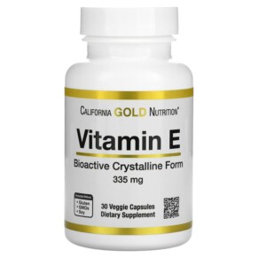 Thực phẩm chức năng California Gold Nutrition Bioactive Vitamin E 335 mg (500 IU) 30 Veggie Capsules 898220019656