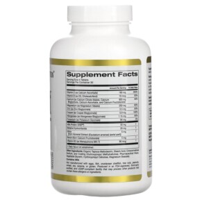 Thành phần vi chất của California Gold Nutrition Bone Boost 120 Tablets 898220021000