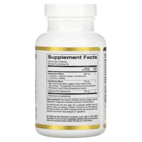 Thành phần vi chất của California Gold Nutrition Cardio Complex 180 Veggie Capsules 898220020690