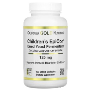 Thực phẩm chức năng California Gold Nutrition Children's Epicor 125 mg 120 Veggie Capsules 898220015696
