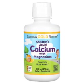 Thực phẩm chức năng California Gold Nutrition Children's Liquid Calcium with Magnesium Orange 16 fl oz (473 ml) 898220020959