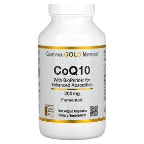 Thực phẩm chức năng California Gold Nutrition CoQ10 USP with Bioperine 200 mg 360 Veggie Capsules 898220014279