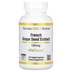 Thực phẩm chức năng California Gold Nutrition French Grape Seed Extract Vitaflavan 100 mg 120 Veggie Capsules 898220011940