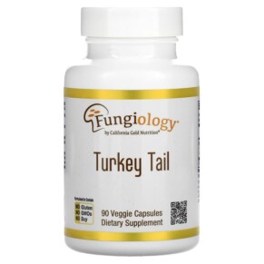 Thực phẩm chức năng California Gold Nutrition Full-Spectrum Turkey Tail 90 Plantcaps 898220012572