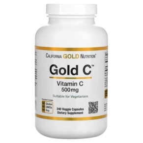 Thực phẩm chức năng California Gold Nutrition Gold C USP Grade Vitamin C 500 mg 240 Veggie Capsules 898220009343