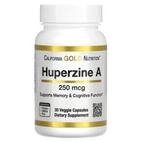 Thực phẩm chức năng California Gold Nutrition Huperzine A 250 mcg 30 Veggie Capsules 898220021673