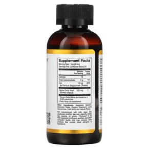 Thành phần vi chất của California Gold Nutrition Iron 4 fl oz (118 ml) 898220021161