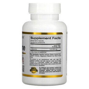 Thành phần vi chất của California Gold Nutrition L-Glutamine AjiPure 500 mg 120 Veggie Capsules 898220019236