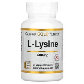 Thực phẩm chức năng California Gold Nutrition L-Lysine 500 mg 60 Veggie Capsules 898220011322