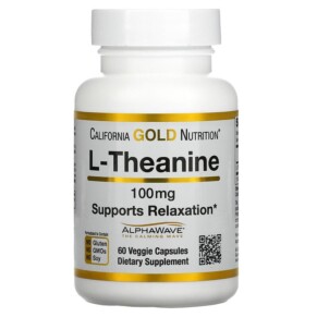 Thực phẩm chức năng California Gold Nutrition L-Theanine Featuring AlphaWave 200 mg 60 Veggie Capsules 898220012435