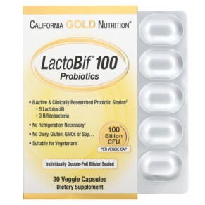 Thực phẩm chức năng California Gold Nutrition LactoBif 100 Probiotics 100 Billion CFU 30 Veggie Capsules 898220010530