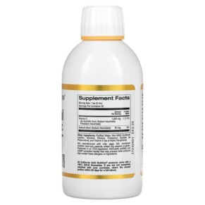 Thành phần vi chất của California Gold Nutrition Liposomal Liquid Vitamin C 1.000 mg 8.5 fl oz (250 ml) 898220018390